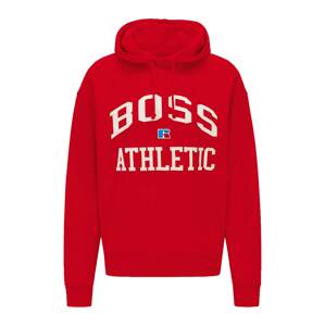 BOSS Casual Mikina 'Safa Russell Athletic'  světle červená / bílá / modrá