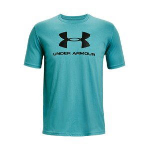 UNDER ARMOUR Funkční tričko  černá / pastelová modrá