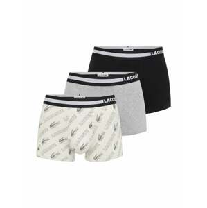 LACOSTE Boxerky  bílá / šedý melír / černá