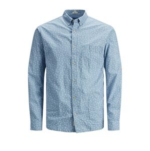 JACK & JONES Košile 'Blusean'  kouřově modrá / světlemodrá