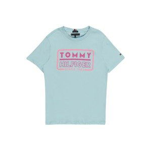 TOMMY HILFIGER Tričko  světlemodrá / pink / tmavě růžová / červená / bílá