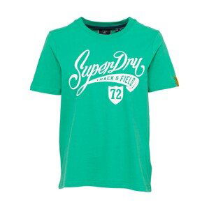 Superdry Tričko 'Cali'  nefritová / bílá