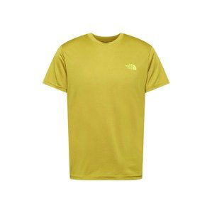 THE NORTH FACE Funkční tričko 'REAXION'  rákos / bílá / žlutá