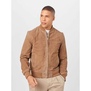 Schott NYC Přechodná bunda 'SCHOTT BOMBER SUEDE'  béžová