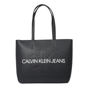 Calvin Klein Nákupní taška  černá / bílá