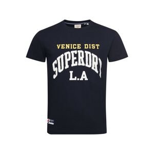 Superdry Tričko 'Varsity Arch'  námořnická modř / bílá / žlutá