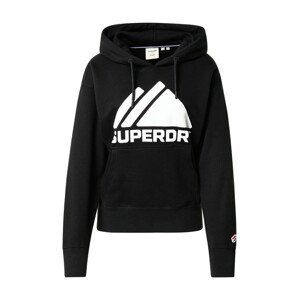 Superdry Mikina  černá / bílá