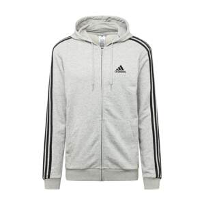 ADIDAS PERFORMANCE Sportovní mikina s kapucí  černá / šedý melír