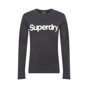 Superdry Tričko  bílá / tmavě šedá