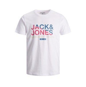 Jack & Jones Junior Tričko  bílá / pink / modrá