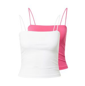 Gina Tricot Top 'Scarlet'  pink / offwhite