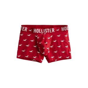 HOLLISTER Boxerky  červená / bílá