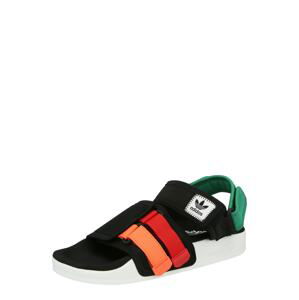 ADIDAS ORIGINALS Sandály 'ADILETTE 4.0'  černá / oranžová / červená / zelená