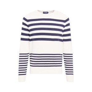 Hackett London Svetr 'BRETON'  bílá / námořnická modř