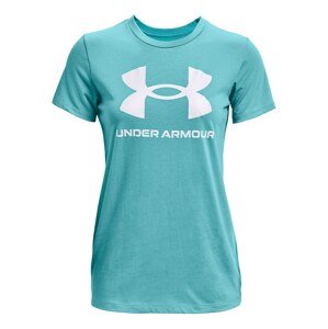 UNDER ARMOUR Funkční tričko  tyrkysová / bílá