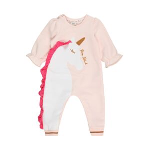 River Island Overall 'UNICORN'  světle růžová / bílá / pink / okrová