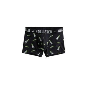 HOLLISTER Boxerky  černá / světle zelená / stříbrně šedá