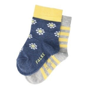 FALKE Ponožky 'Garden Friends'  tmavě modrá / žlutá / šedý melír / bílá