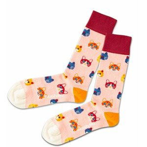 DillySocks Ponožky 'Pinky Kitten'  mix barev / světle růžová