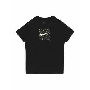 NIKE Funkční tričko  černá / bílá