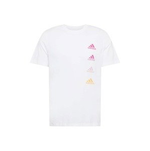 ADIDAS PERFORMANCE Funkční tričko  bílá / tmavě fialová / světle fialová / jasně oranžová