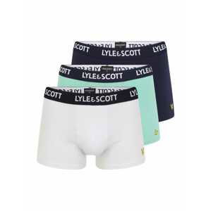 Lyle & Scott Boxerky 'BARCLAY'  bílá / tmavě modrá / světle zelená