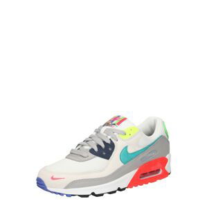 Nike Sportswear Tenisky 'Air Max 90'  šedá / tyrkysová / námořnická modř / krémová / svítivě žlutá