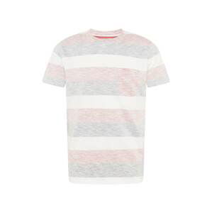 JACK & JONES Tričko  pink / bílá / modrý melír