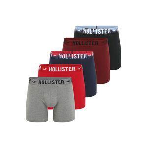 HOLLISTER Boxerky  červená / tmavě červená / šedý melír / námořnická modř / černá