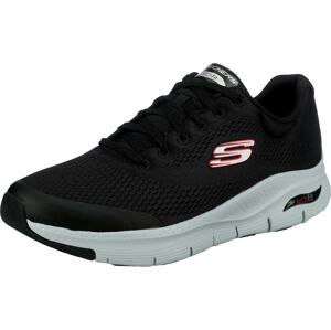 SKECHERS Tenisky  černá / bílá / červená