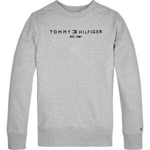 TOMMY HILFIGER Mikina  šedý melír / noční modrá / bílá / červená