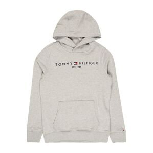 TOMMY HILFIGER Mikina  šedý melír / noční modrá / bílá / světle červená