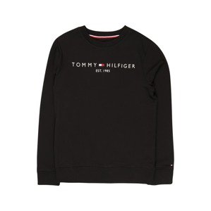 TOMMY HILFIGER Mikina  černá / bílá / světle červená / modrá