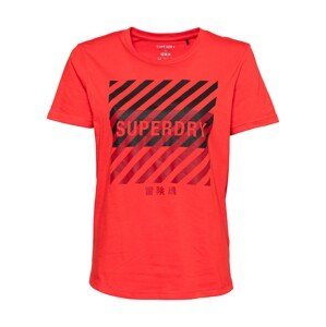 Superdry Funkční tričko  červená / černá