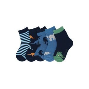 STERNTALER Ponožky 'Wildnis'  námořnická modř / tyrkysová / nebeská modř / zelená / oranžová