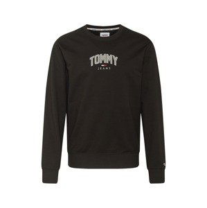 Tommy Jeans Mikina  černá / bílá / červená