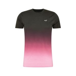 HOLLISTER Tričko  černá / pink