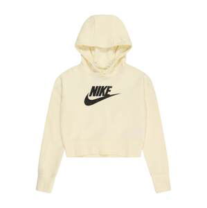 Nike Sportswear Mikina  pastelově žlutá / černá