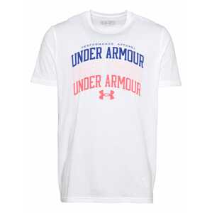 UNDER ARMOUR Funkční tričko 'Multi Color Collegiate SS'  bílá / červená / pink / modrá