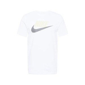 Nike Sportswear Tričko  bílá / béžová / šedá