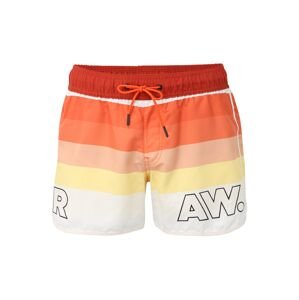 G-Star RAW Plavecké šortky 'Carnic'  bílá / oranžová / žlutá / červená