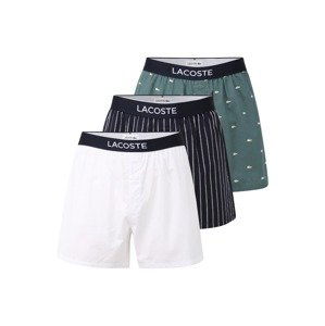 LACOSTE Boxerky  bílá / smaragdová / námořnická modř