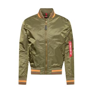 ALPHA INDUSTRIES Jacke 'MA-1 LW'  olivová / hnědá / oranžová