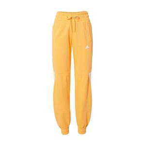 ADIDAS PERFORMANCE Sportovní kalhoty  jasně oranžová / bílá