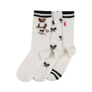 Polo Ralph Lauren Ponožky 'TENISBEAR911'  bílá / černá / pink