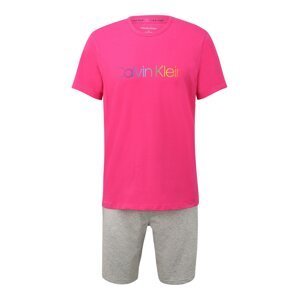 Calvin Klein Underwear Pyžamo krátké  šedý melír / mix barev / pink