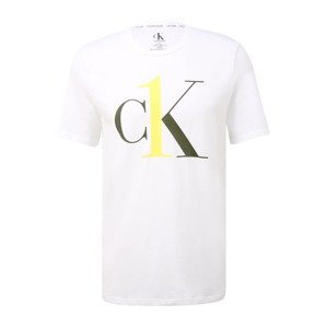 Calvin Klein Tričko  bílá / černá / žlutá
