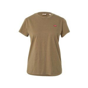 LEVI'S Tričko  khaki / bílá / světle červená