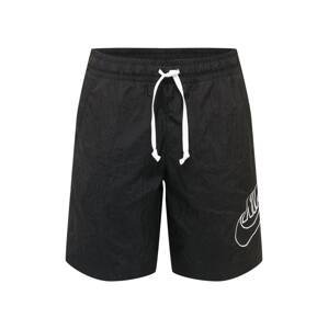 Nike Sportswear Kalhoty 'Alumni'  černá / bílá