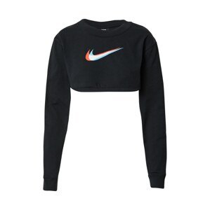 Nike Sportswear Mikina  světlemodrá / korálová / černá / bílá